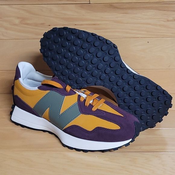 New Balance 327 Burgundy Maroon Orange Mens Shoe Sneaker MS327LY1 - Picture 3 of 11